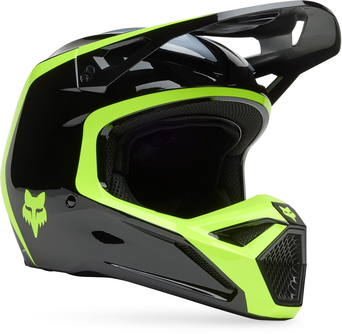 FOX V1 Flow MIPS Motorcross helm Zwart/Geel Verlies (59/60) Figuur 1