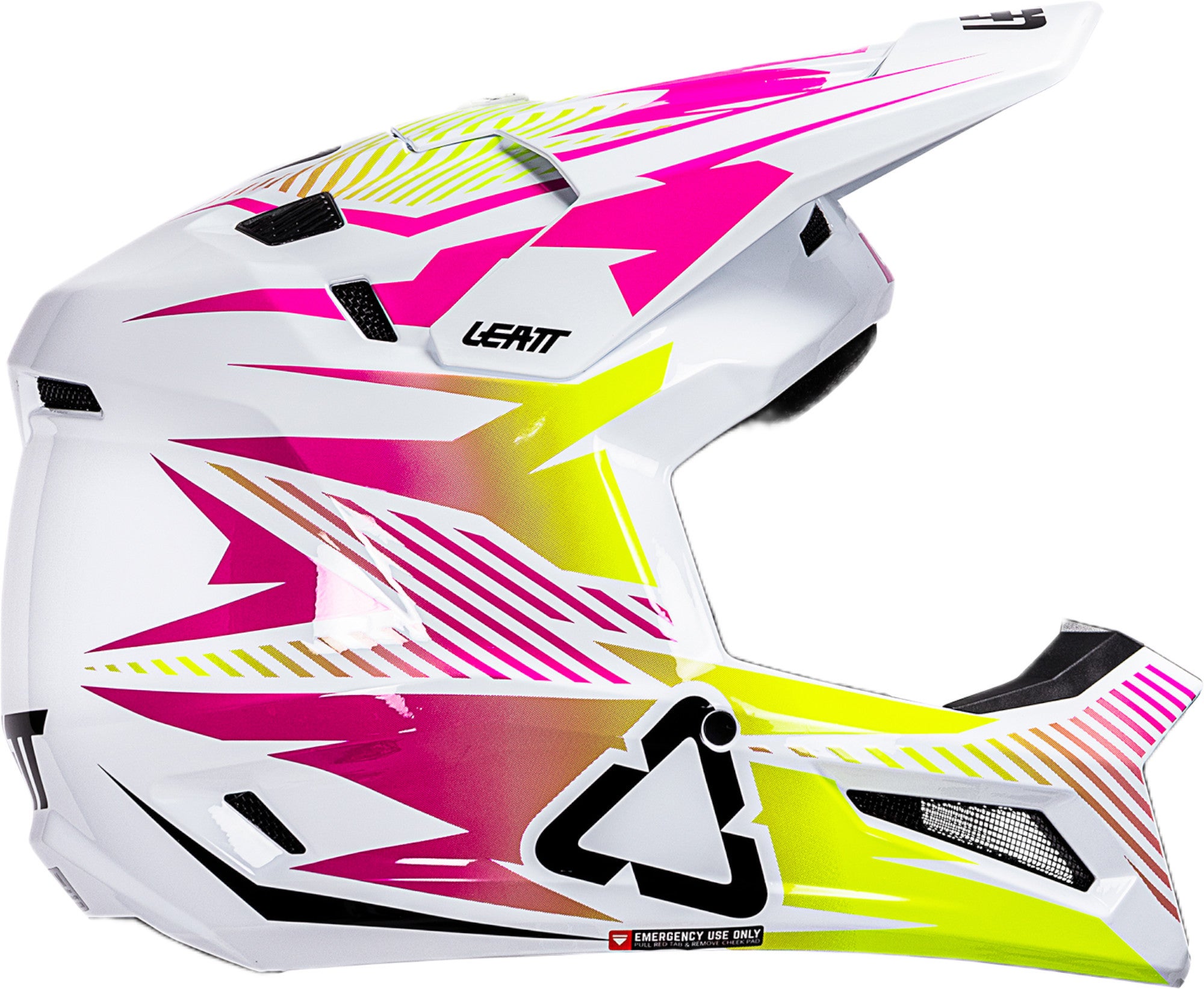 Leatt 3.5 V26 Motorcrosshelm met bril wit/roze/geel M (57/58) Figuur 3