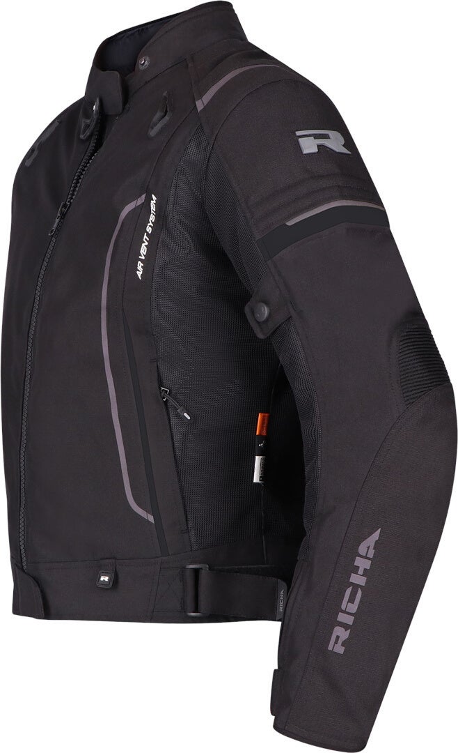 Richa Airstream 3 imperméable à l’eau dames moto textile veste noir 3XL Figure 2