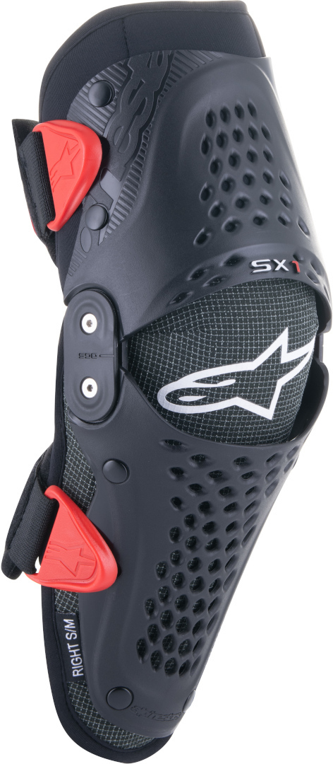 Alpinestars SX-1 Protector de genunchi pentru tineret Negru/Roșu S/M Figura 1
