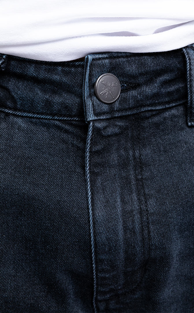 John Doe Pioneer Mono Motorcykel Jeans Svart tvätt 28 L30 Figur 5
