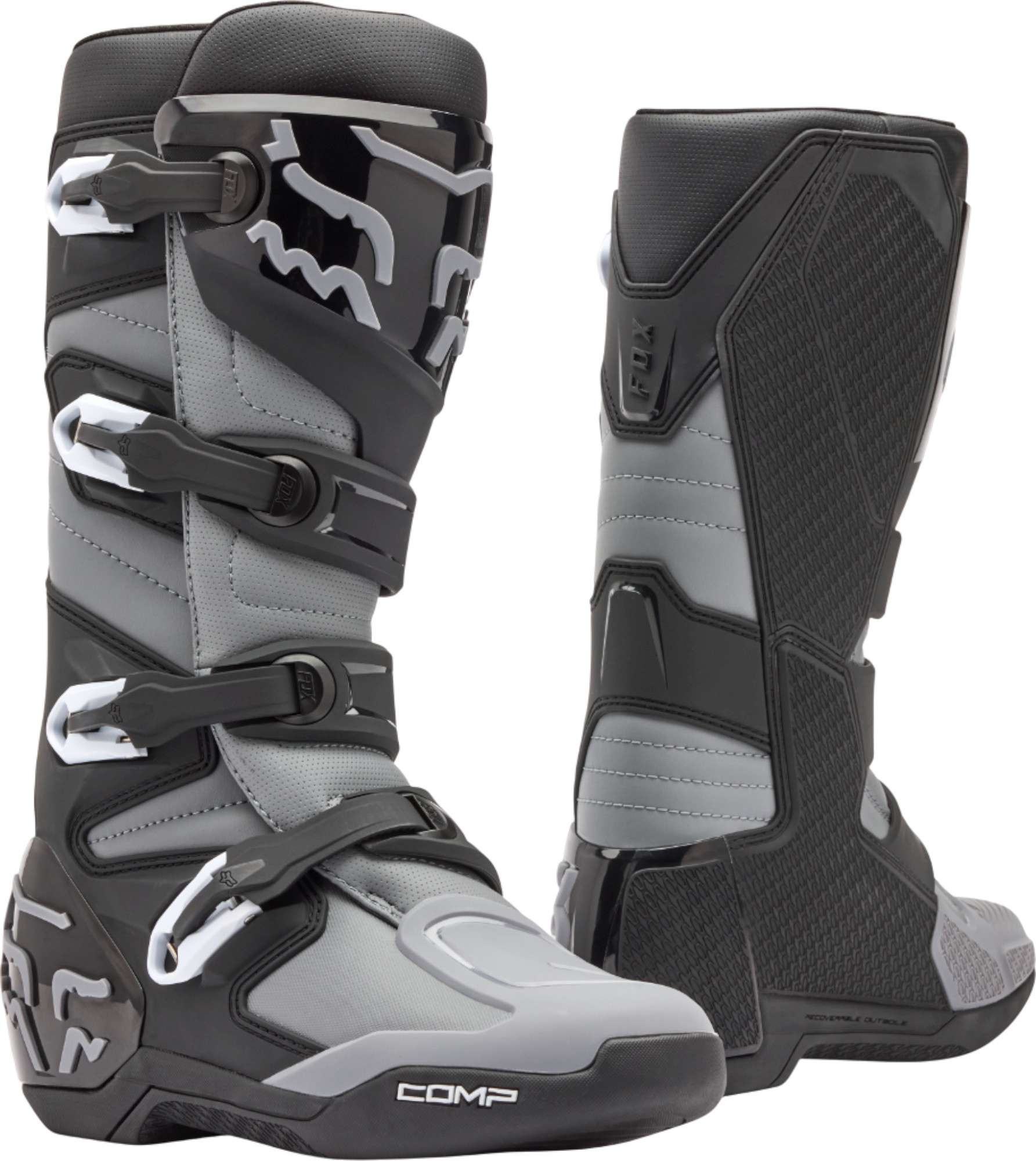 FOX Comp Botas de Motocross preto/cinza 12 Figura 1