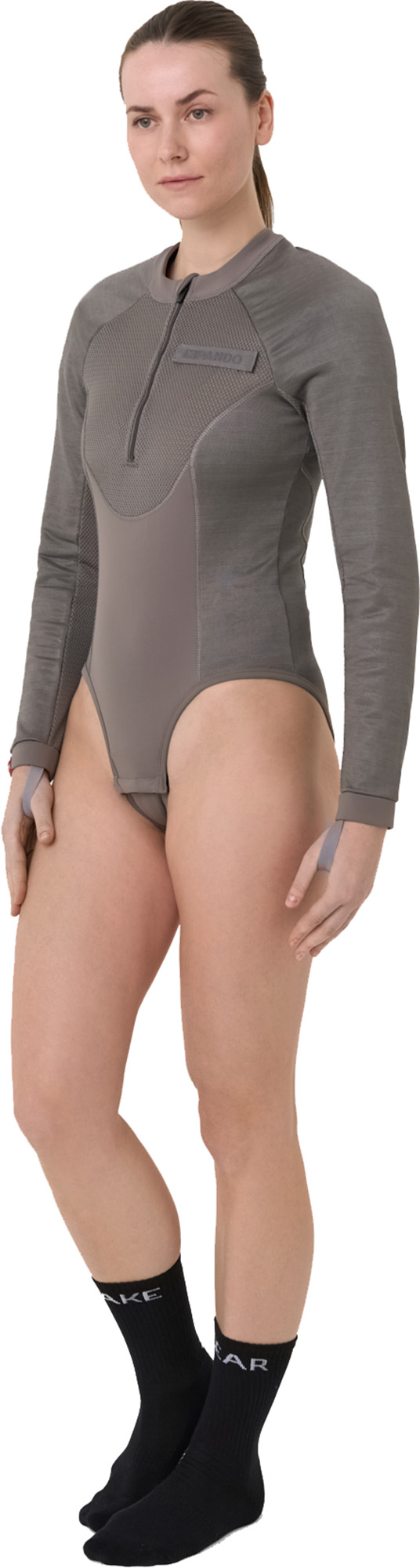 Pando Moto Bia Mesh Camisa protectora de manga larga para mujer Gris claro L Figura 5