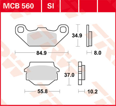TRW Lucas Bremsbelag MCB560 Figur 1