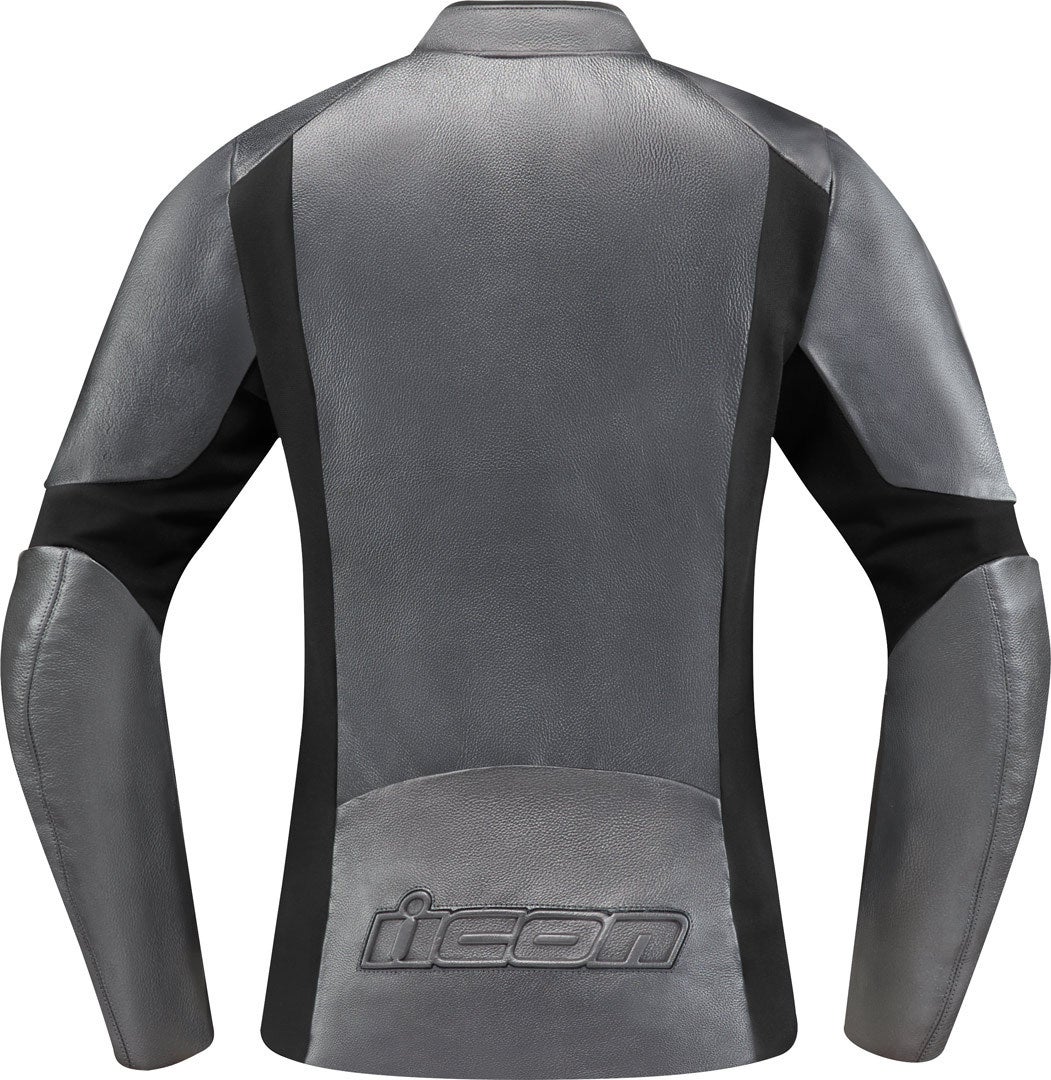 Icon Overlord Veste en cuir de moto de dames gris L Figure 2