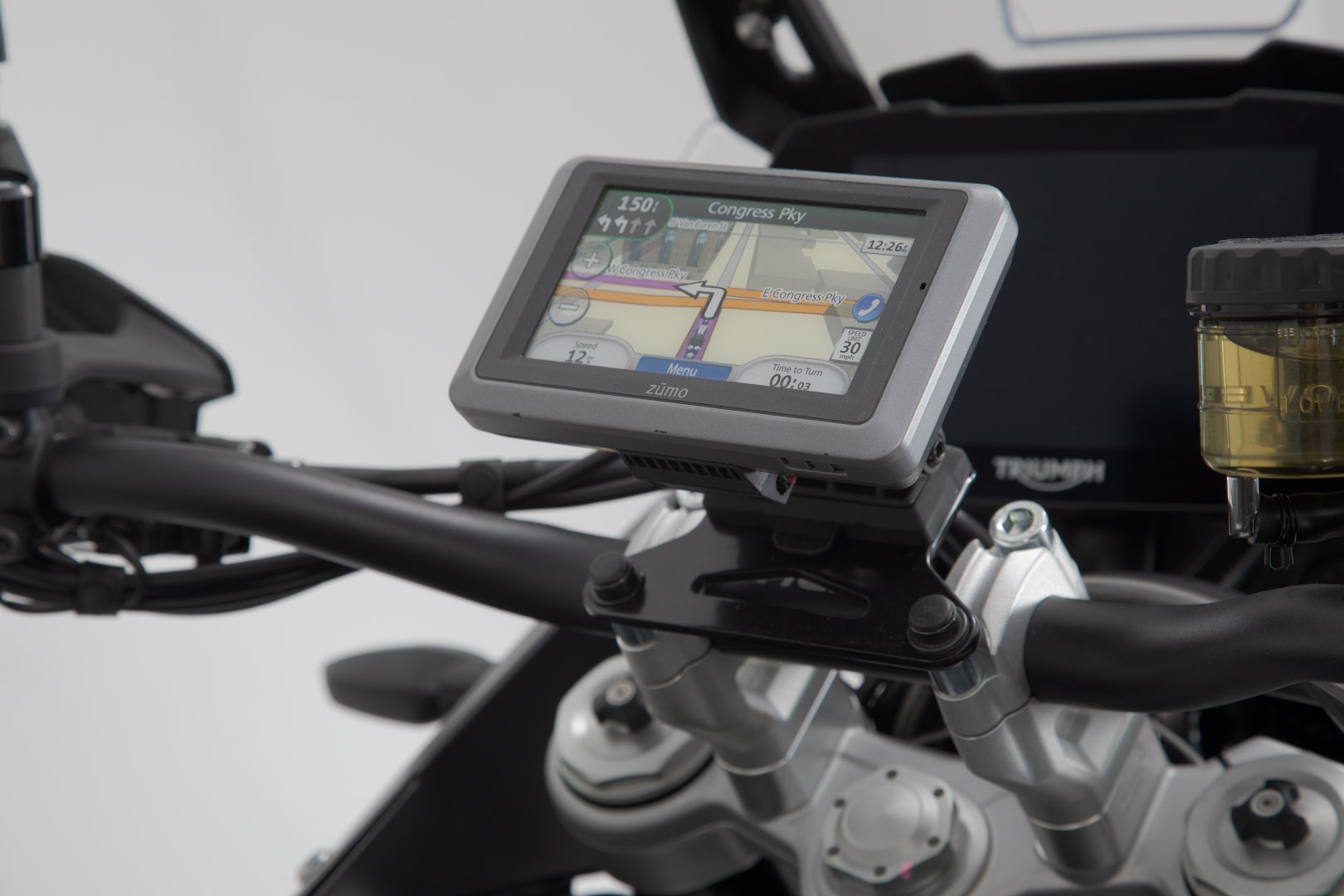 Suport GPS SW-Motech pentru ghidon - Negru. Modele Honda / Suzuki / Triumph. Figura 2
