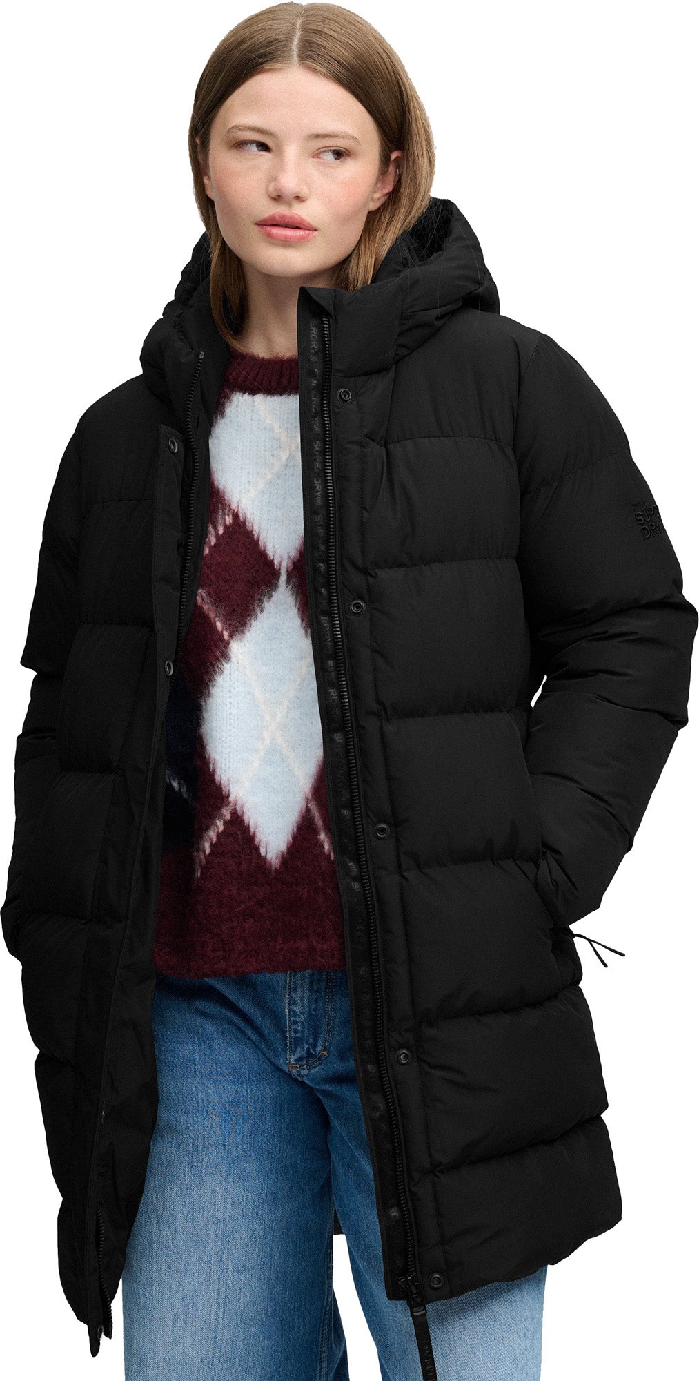 Superdry & Co Chaqueta acolchada deportiva para damas negro L Figura 8
