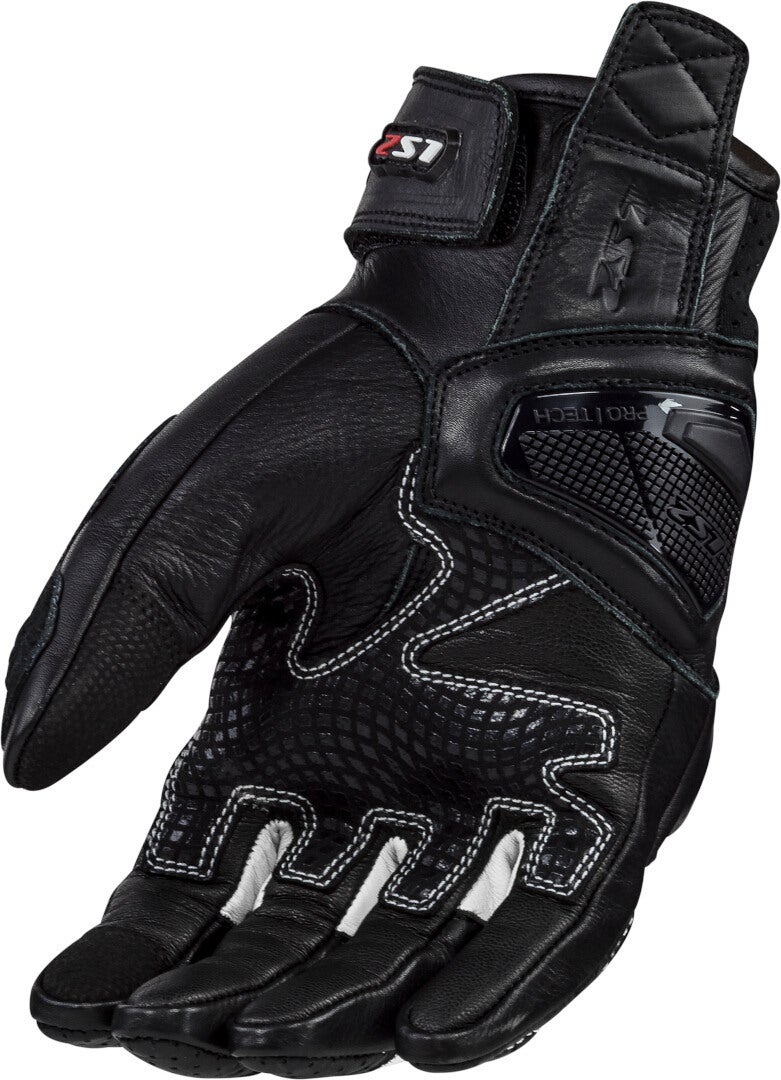 LS2 Spark II Leather perforerede motorcykelhandsker Sort/hvid 2XL Figur 2