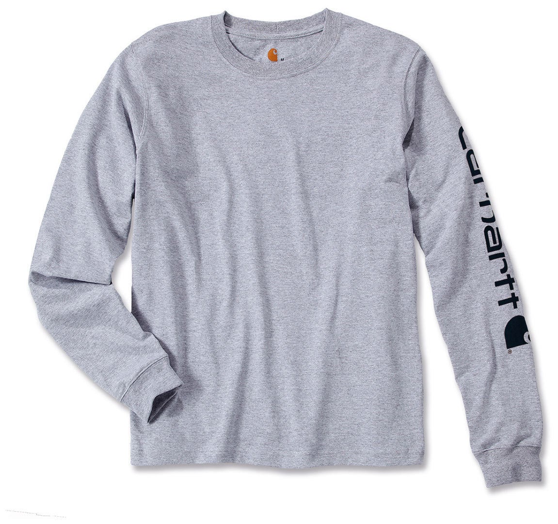 Carhartt Logo Langarmshirt hellgrau L Abbildung 1