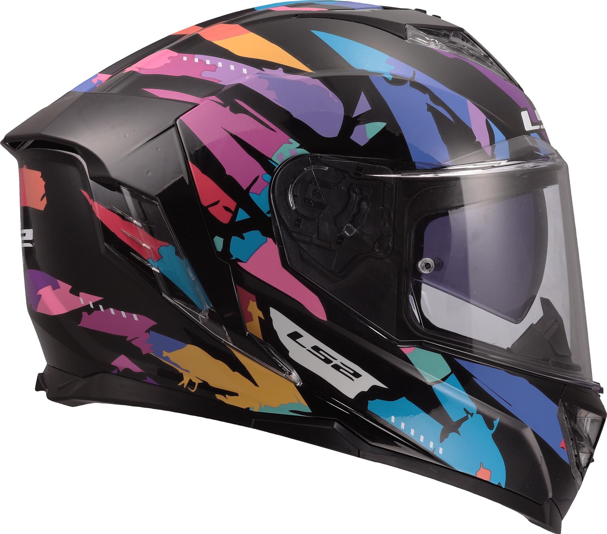 LS2 FF818 Storm III Kaos Helm schwarz/lila XL (61/62) Abbildung 6