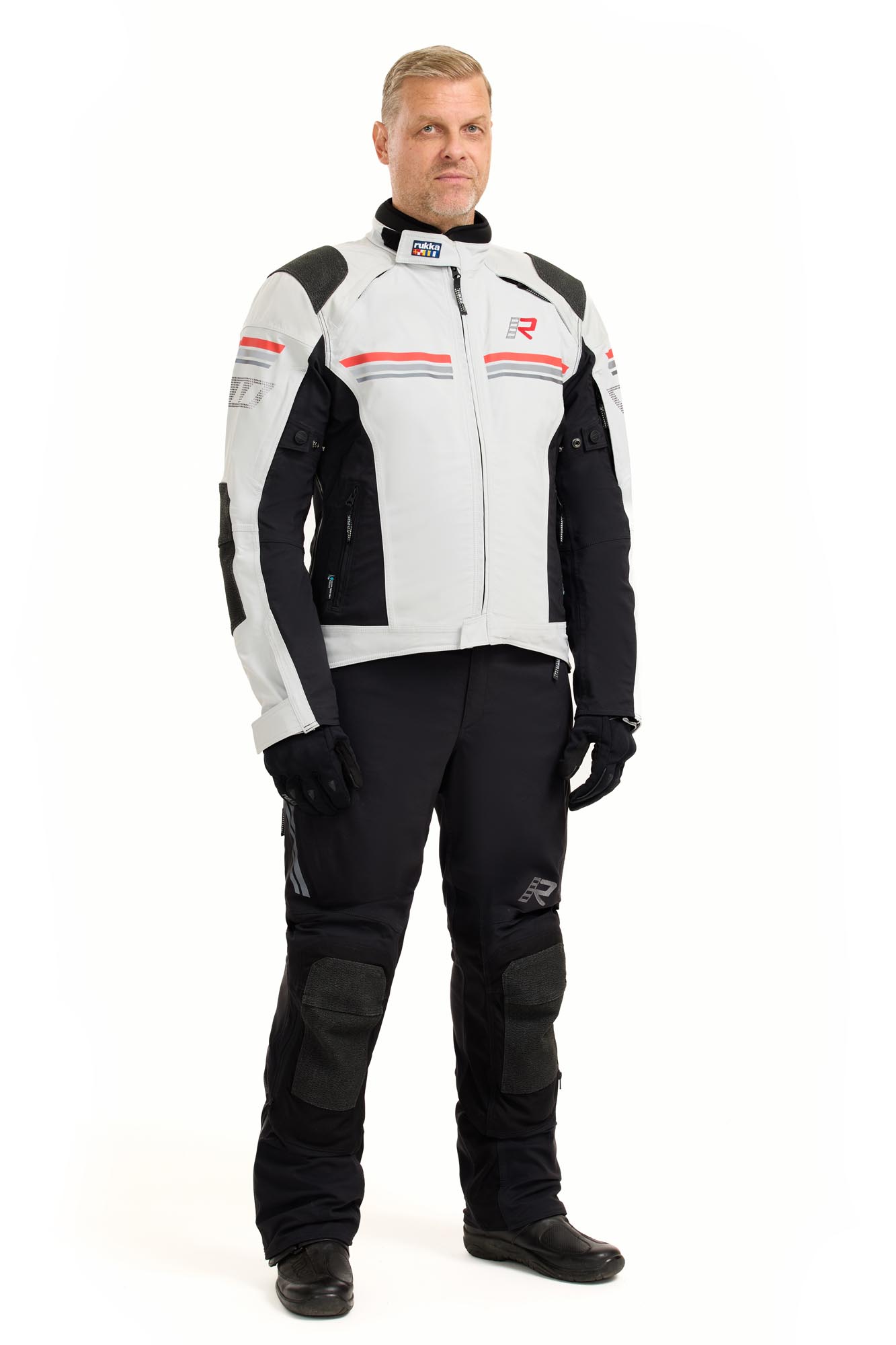 Rukka Armatou-R Chaqueta textil de moto gris/rojo 60 Figura 3