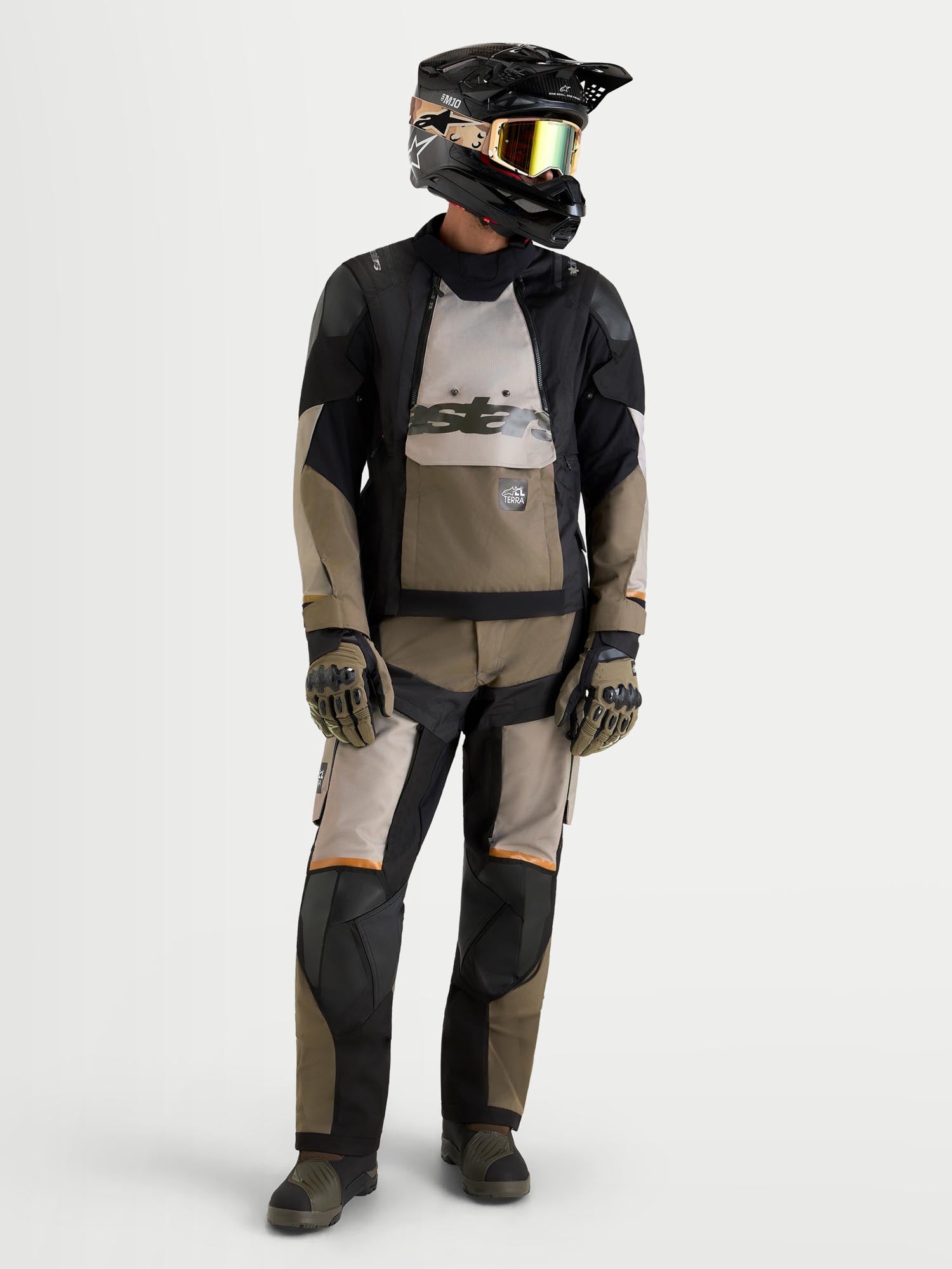 Alpinestars Harok V2 Drystar waterproof Motorcycle Textile Jacket grey/brown M Figure 3