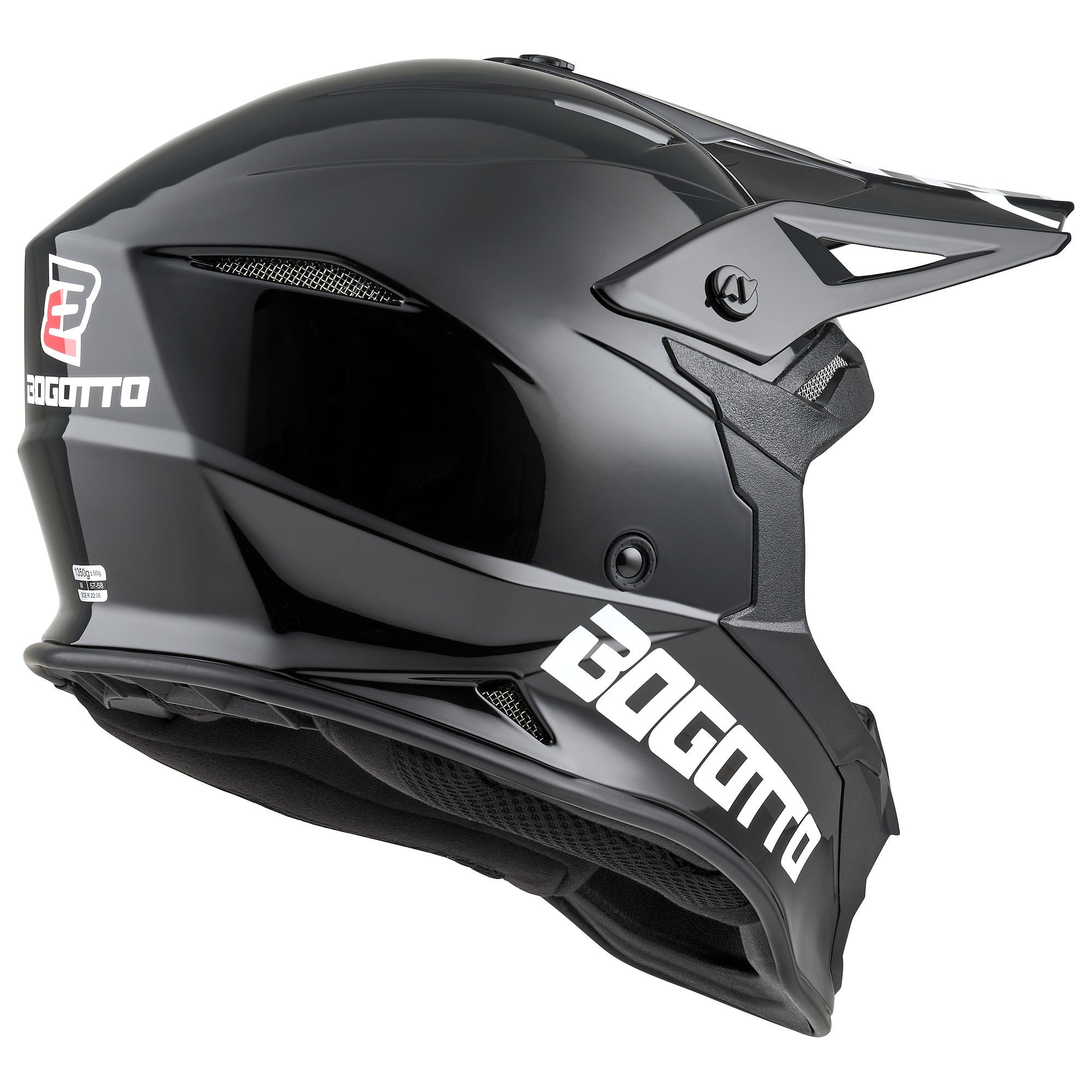 Bogotto H337 MX Casque de motocross noir M (57/58) Figure 3