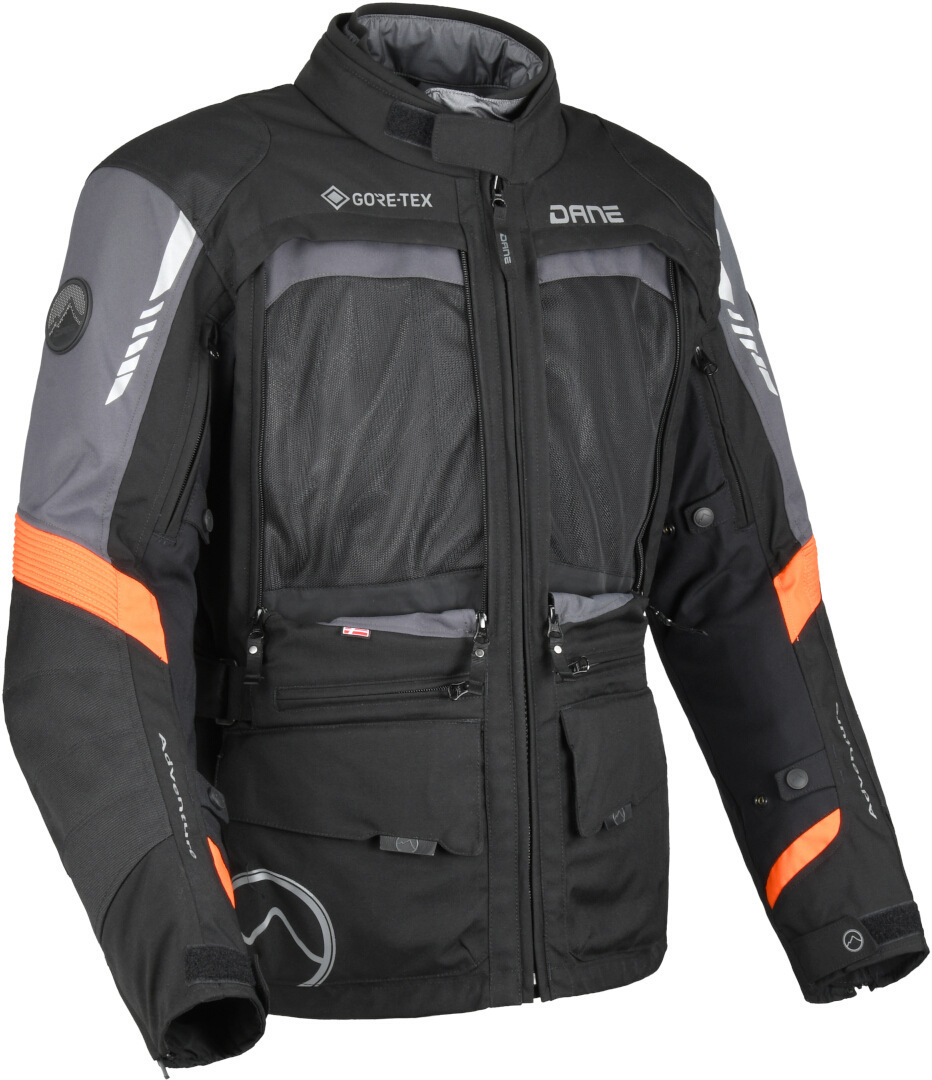 DANE Reykjavik waterproof Motorcycle Textile Jacket black/orange 58 Figure 3
