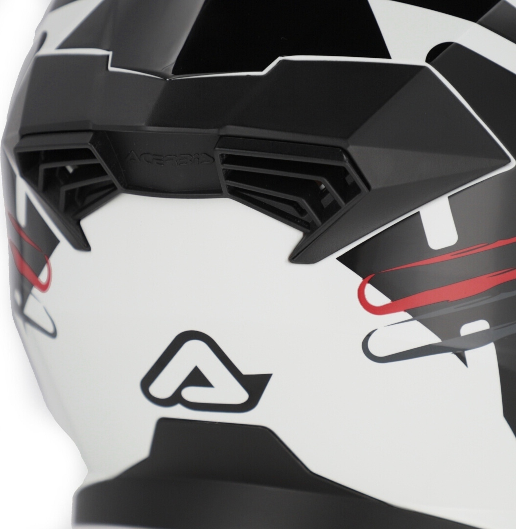 Acerbis Rider Graphic Casco bianco/nero S (55/56) Figura 4