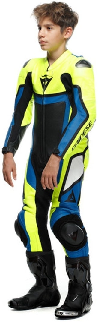 Dainese Gen-Z Abito in pelle perforata monopezza per bambini blu/giallo 158 Figura 12