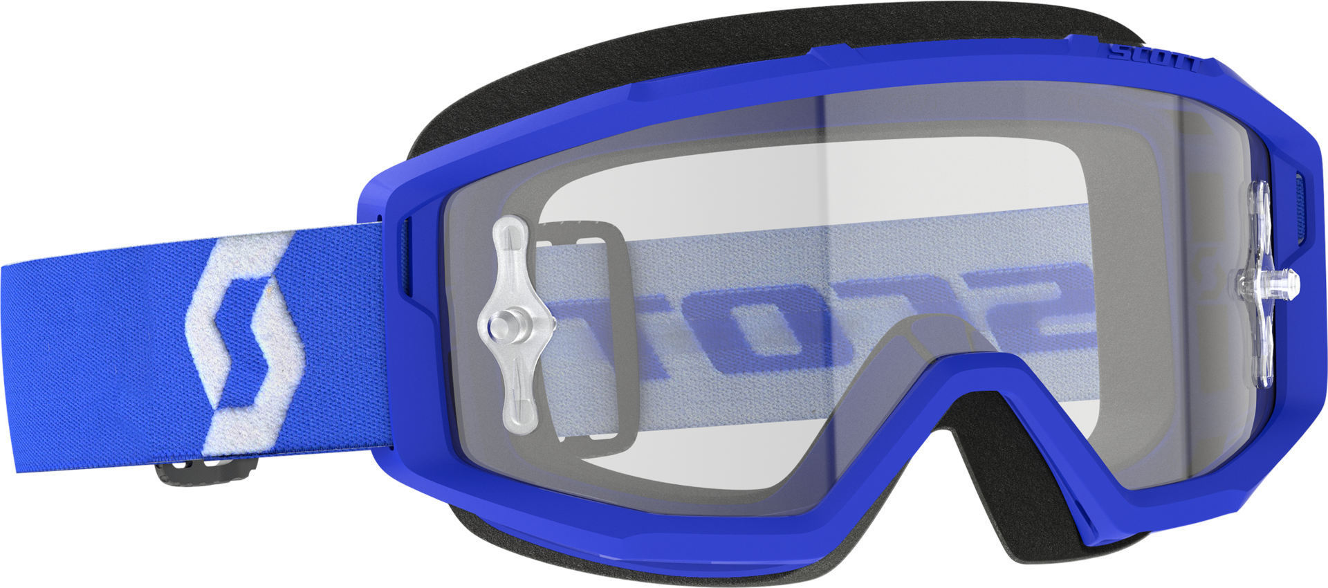 Scott Primal Clear Motocrossglasögon Blå/vit Figur 1