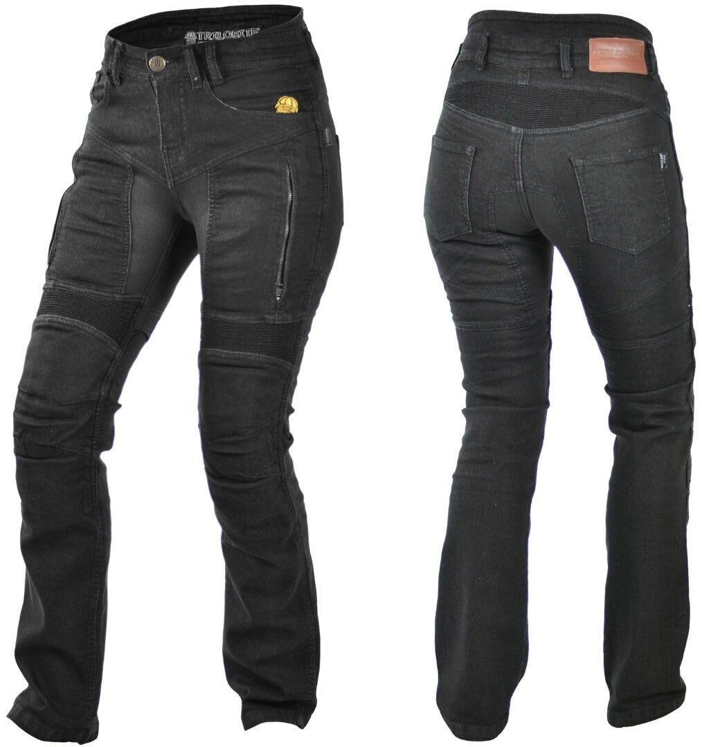 Trilobite Parado Doublelayer Dame Motorcykel Jeans Sort 36/32 Figur 3