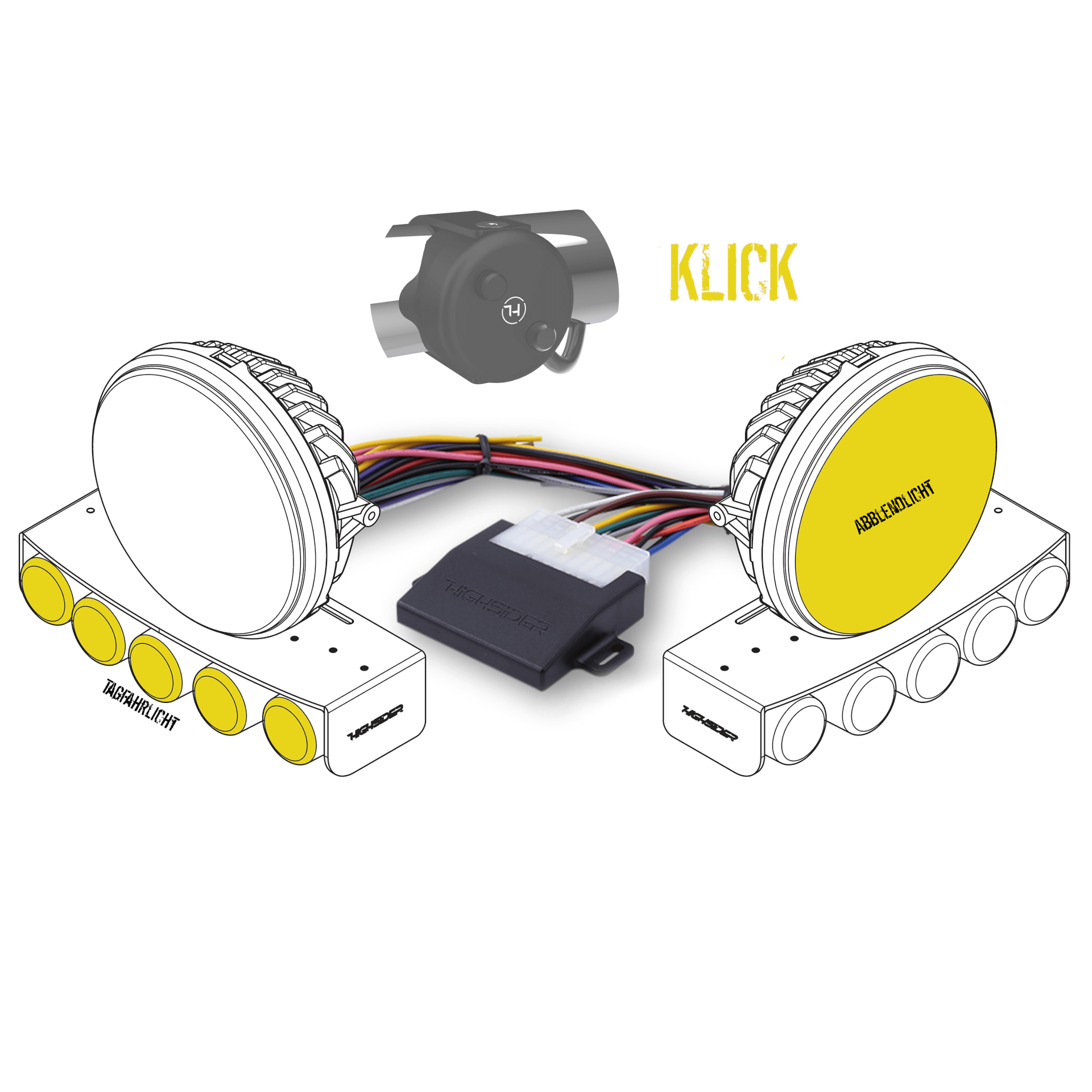 HIGHSIDER E-BOX DRL TOUCH, für DRL Schaltung per Taster Figura 3