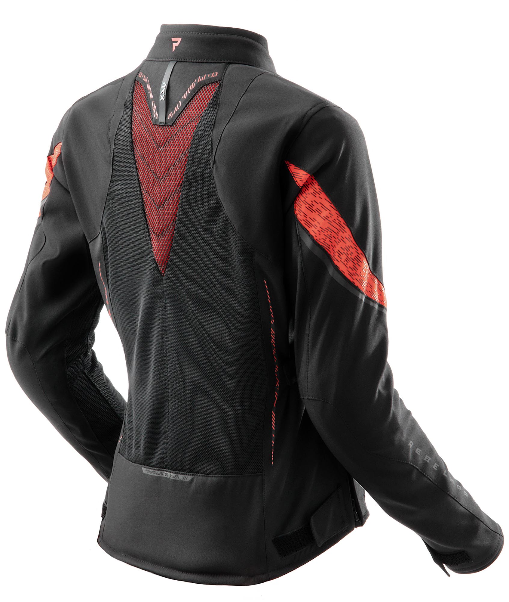 Rebelhorn Jax waterproof Ladies Motorcycle Textile Jacket black/red M Figure 2