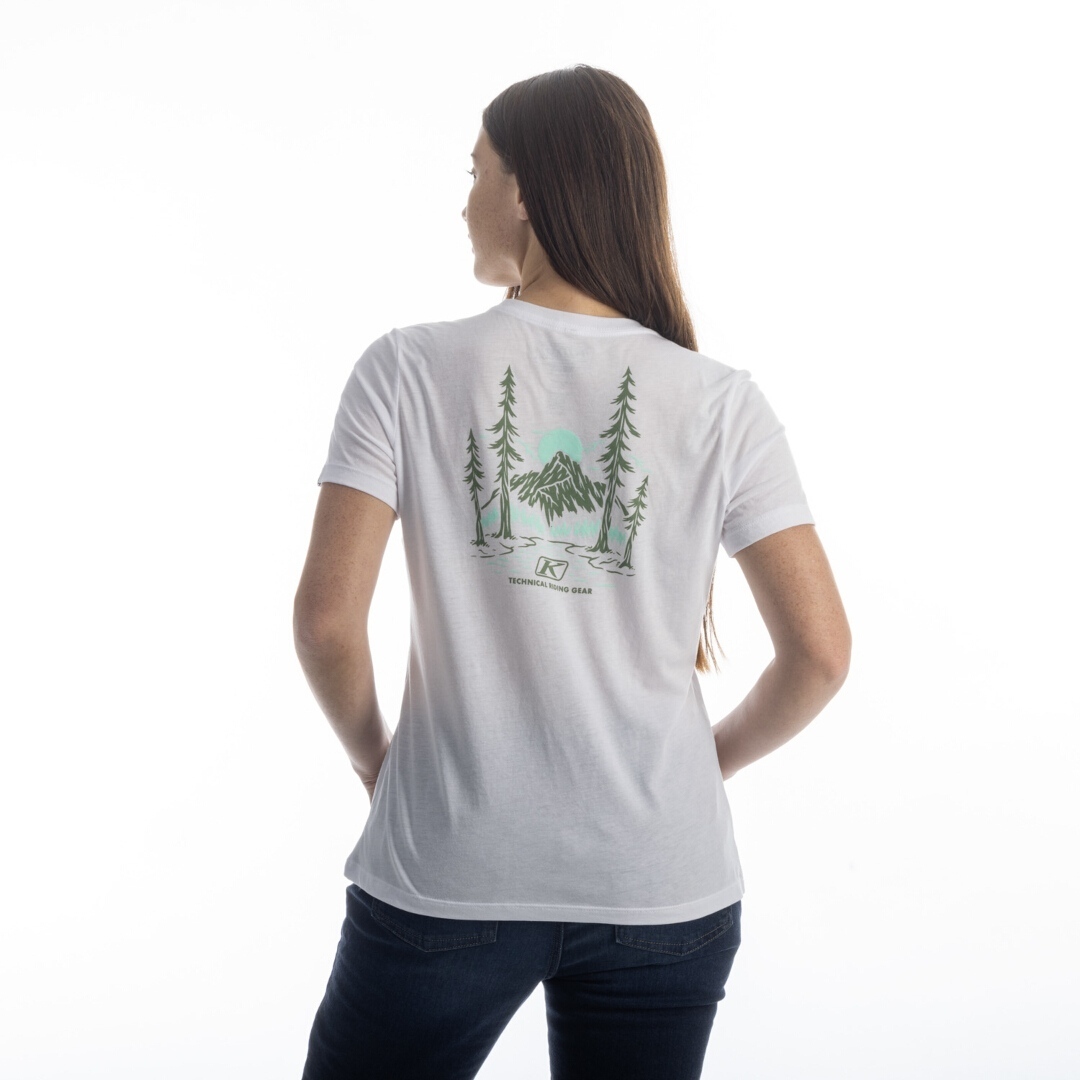 Klim Canyon Tri-Blend T-shirt för damer vit/grön XXL Figur 3