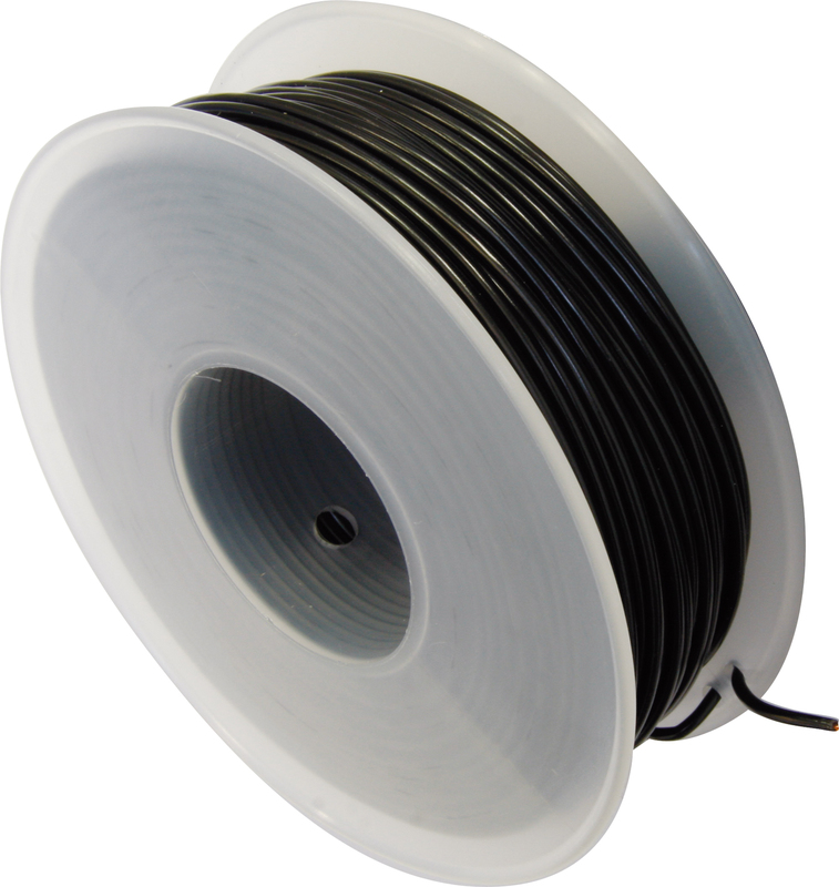 Bihr Elektrisk kabel 1mm² - 25m - Svart Figur 1
