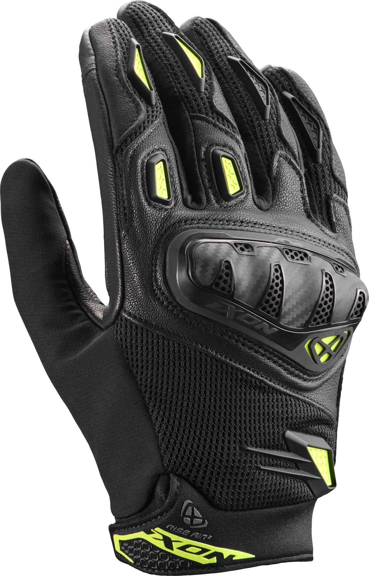 Ixon Rise Air 2 Motoros kesztyűk Fekete/sárga S 1. ábra