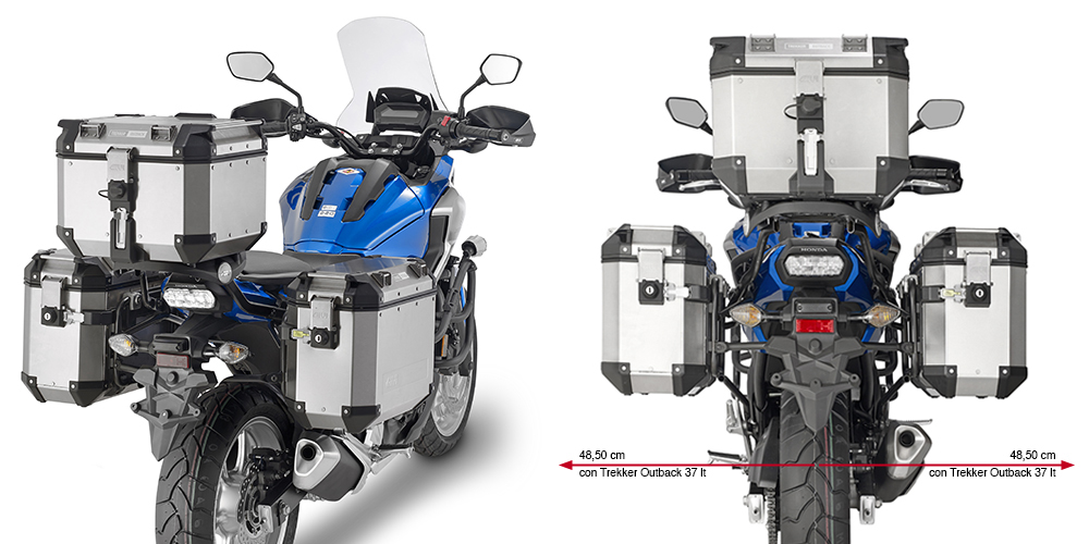 GIVI Stahlrohr-Seitenkofferträger für Trekker Outback Monokey CAM-SIDE Koffer für Honda Modelle Figur 1