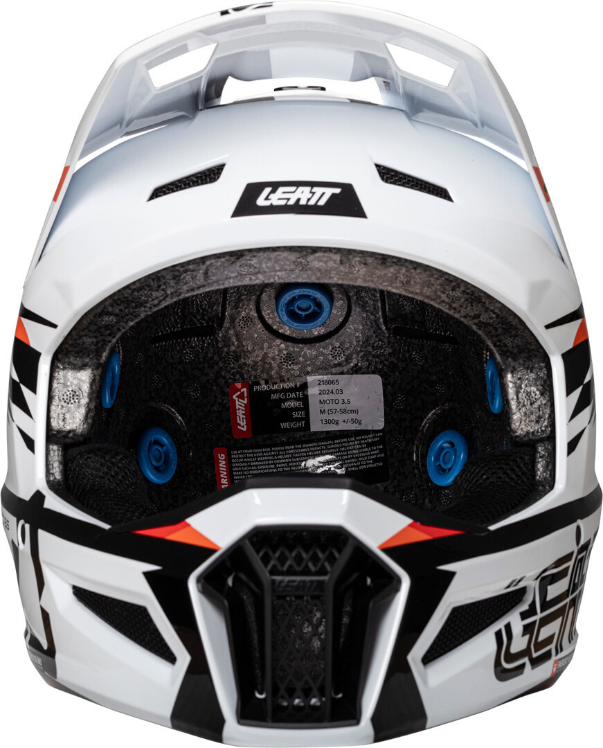 Leatt 3.5 Sharp Cască de motocross cu ochelari de protecție Alb/Roșu/Negru M (57/58) Figura 2