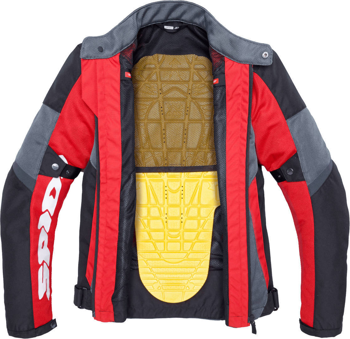 Spidi Tek Net Motorcycle Jacket black/grey/red 4XL Figure 2