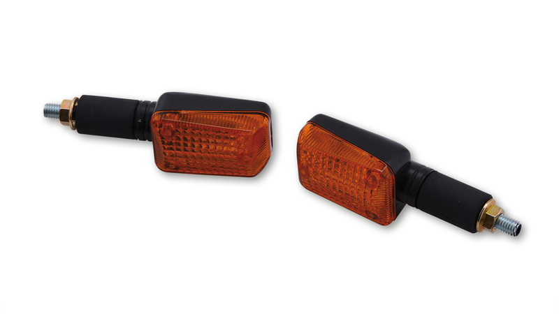 HIGHSIDER Smart Mini Bulb Indikatorhus Svart / Lins Orange (Par), Fram och Bak Figur 4