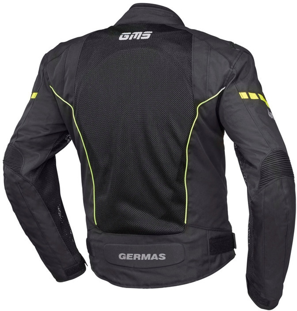 GMS Samu Mesh Motorcycle Textile Jacket black/yellow 4XL Figure 2