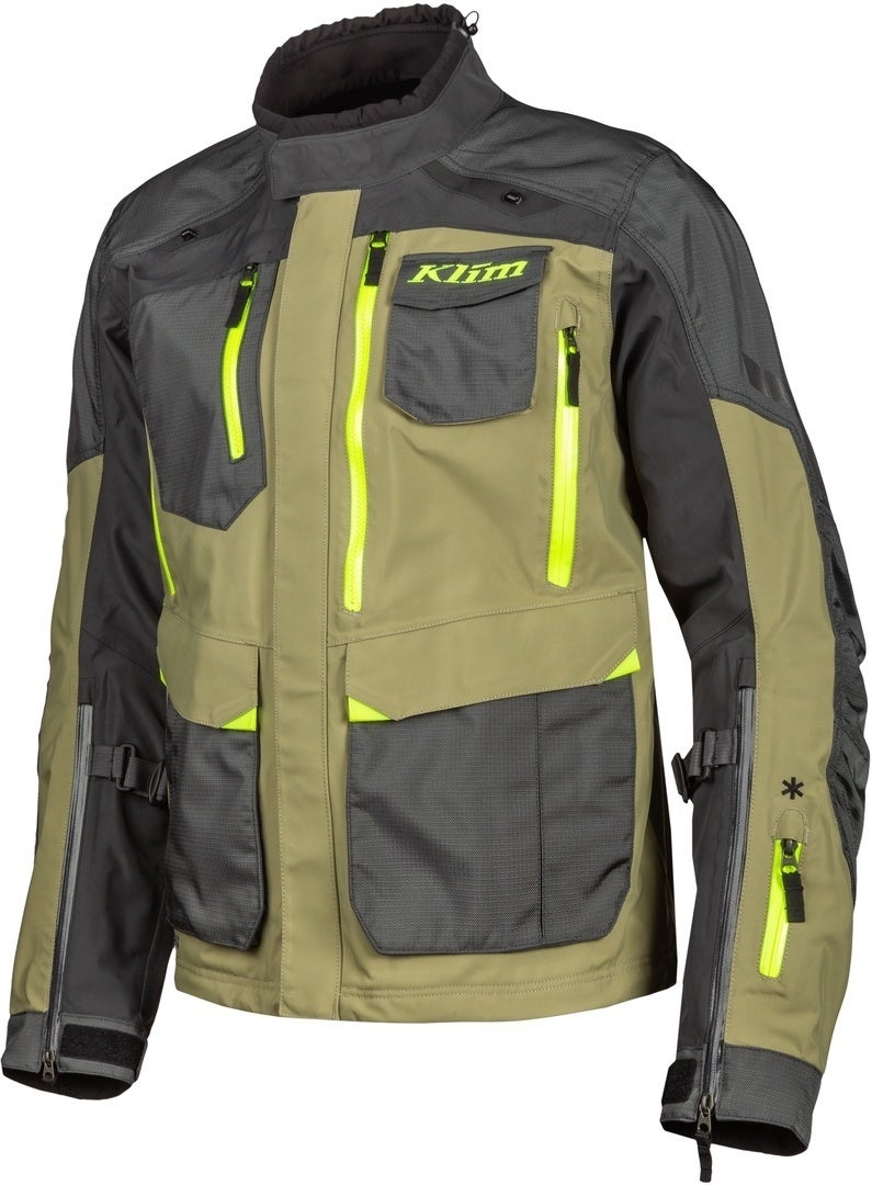 Klim Carlsbad Gore-Tex Motorcycle Textile Jacket grey/green XL Figure 1