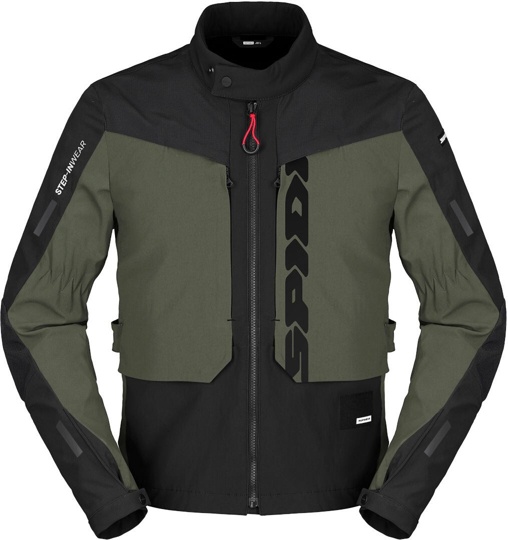 Spidi Terran Tex Blouson textile de moto Vert militaire M Figure 1