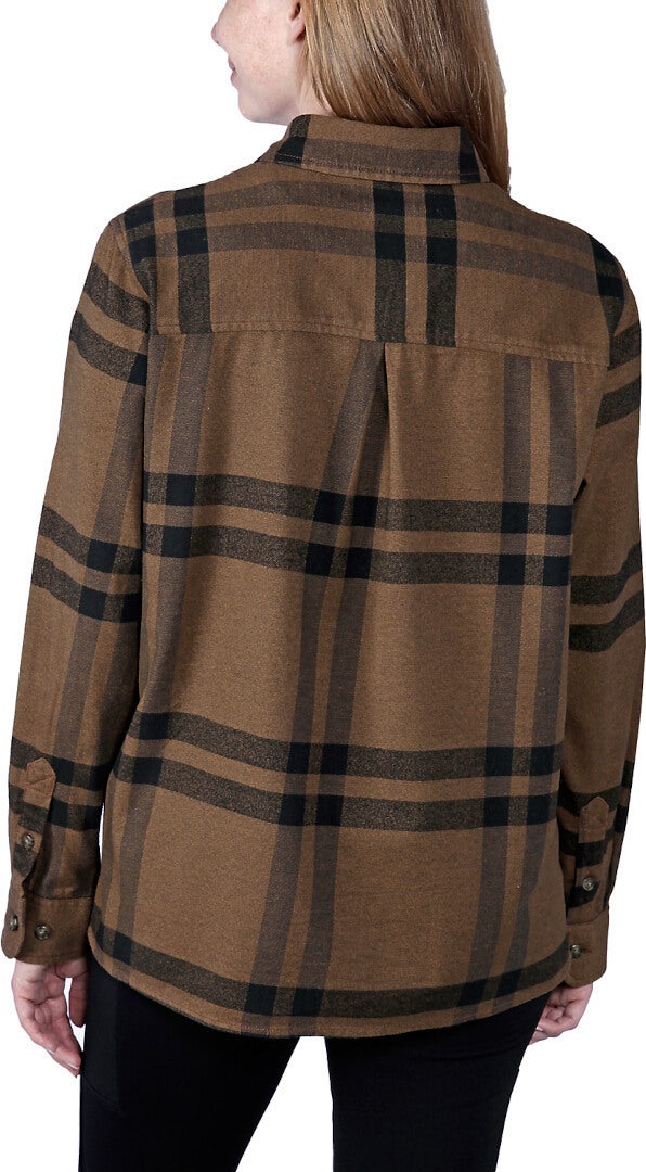 Carhartt Loose Fit Midweight Flannel Ladies Shirt brown S Figure 4