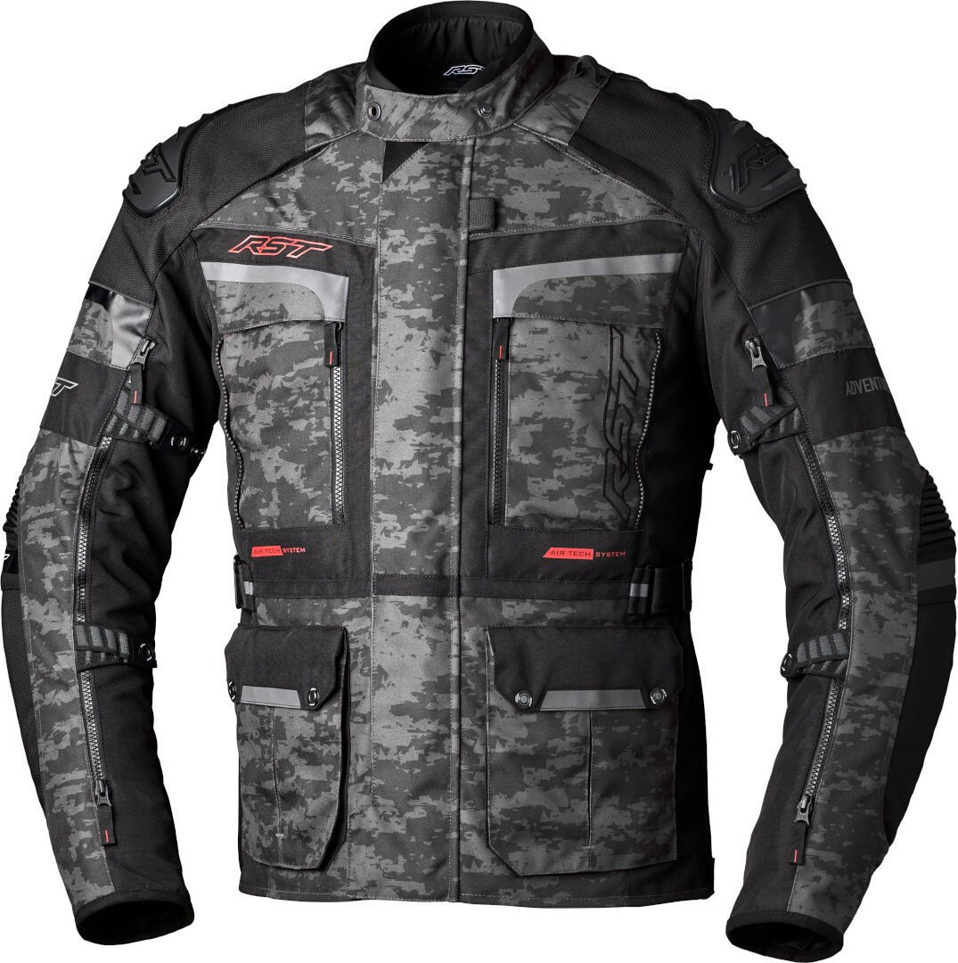RST Pro Series Adventure-Xtreme Motorcykel Textil Jacka grå/kamouflage S Figur 1