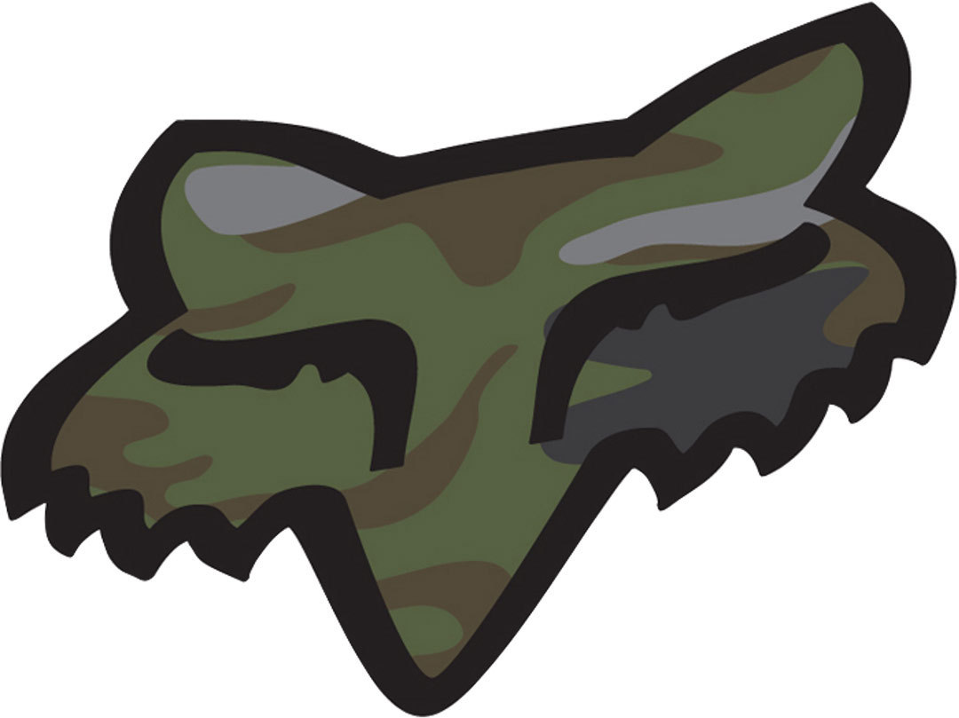 Fox Head Adesivo 2,5 Zoll Camuflagem Figura 1