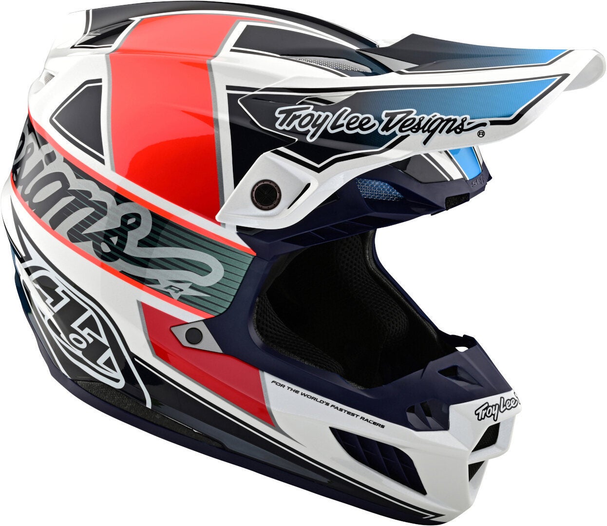 Troy Lee Designs SE5 Team MIPS Casco Motocross bianco/nero/rosso L (58/59) Figura 3