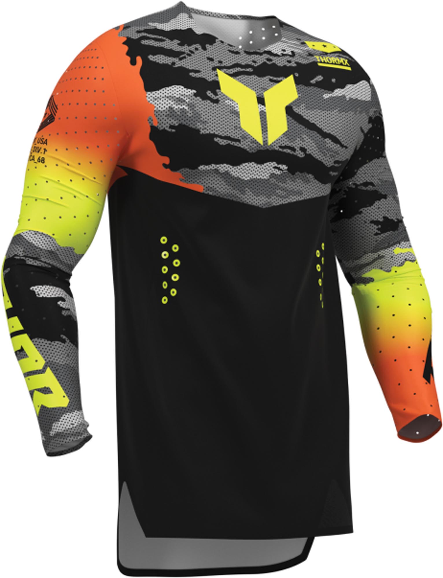 Thor Sportmode Recon Motocross Jersey black/yellow XL Figure 4