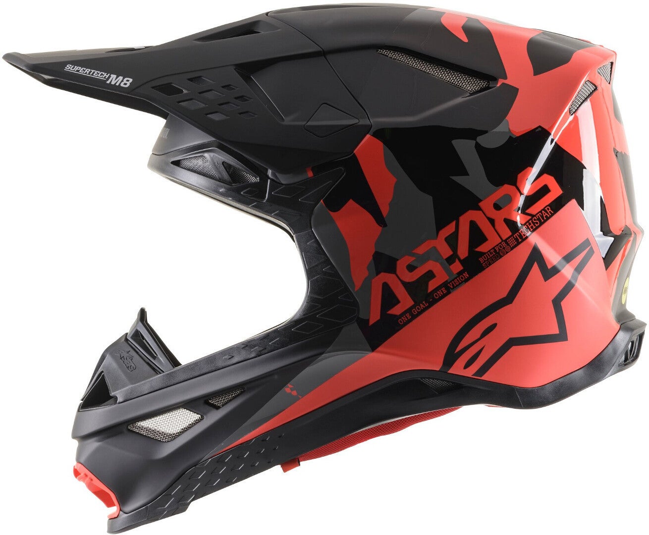 Alpinestars Supertech S-M8 Echo Capacete de Motocross preto/cinza/vermelho S (55/56) Figura 5