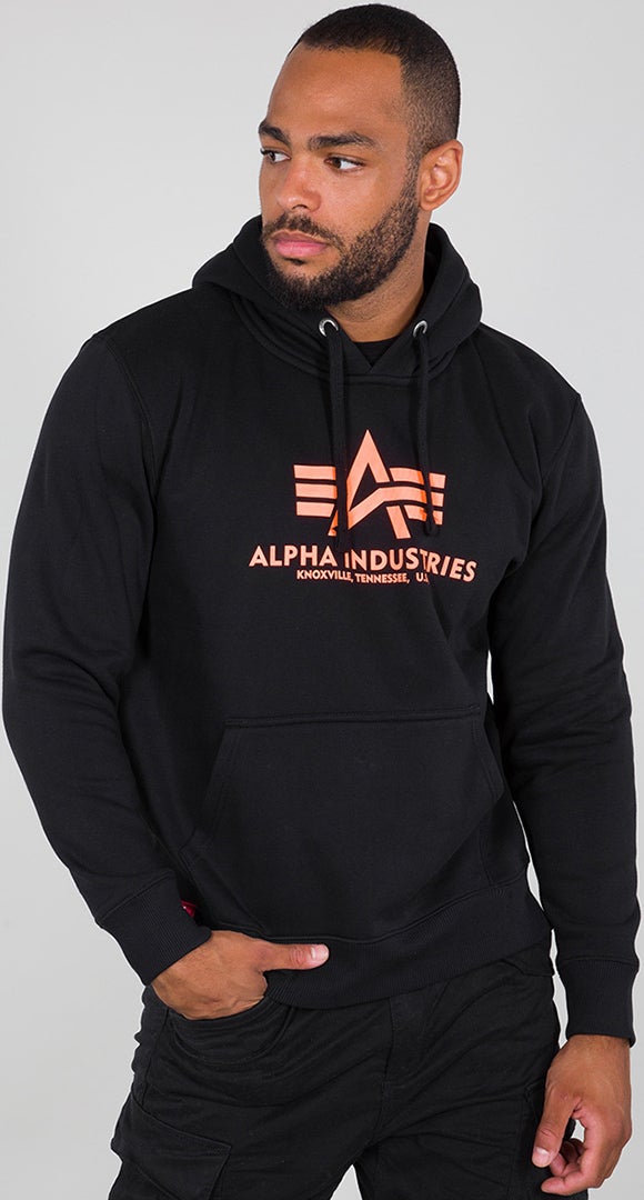 Alpha Industries Basic Hettegenser Svart/oransje XXS Figur 1