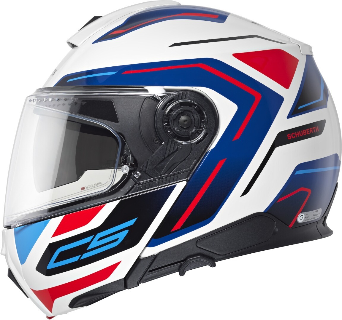 Schuberth C5 Omega Opklapbare helm wit/rood/blauw S (55) Figuur 4