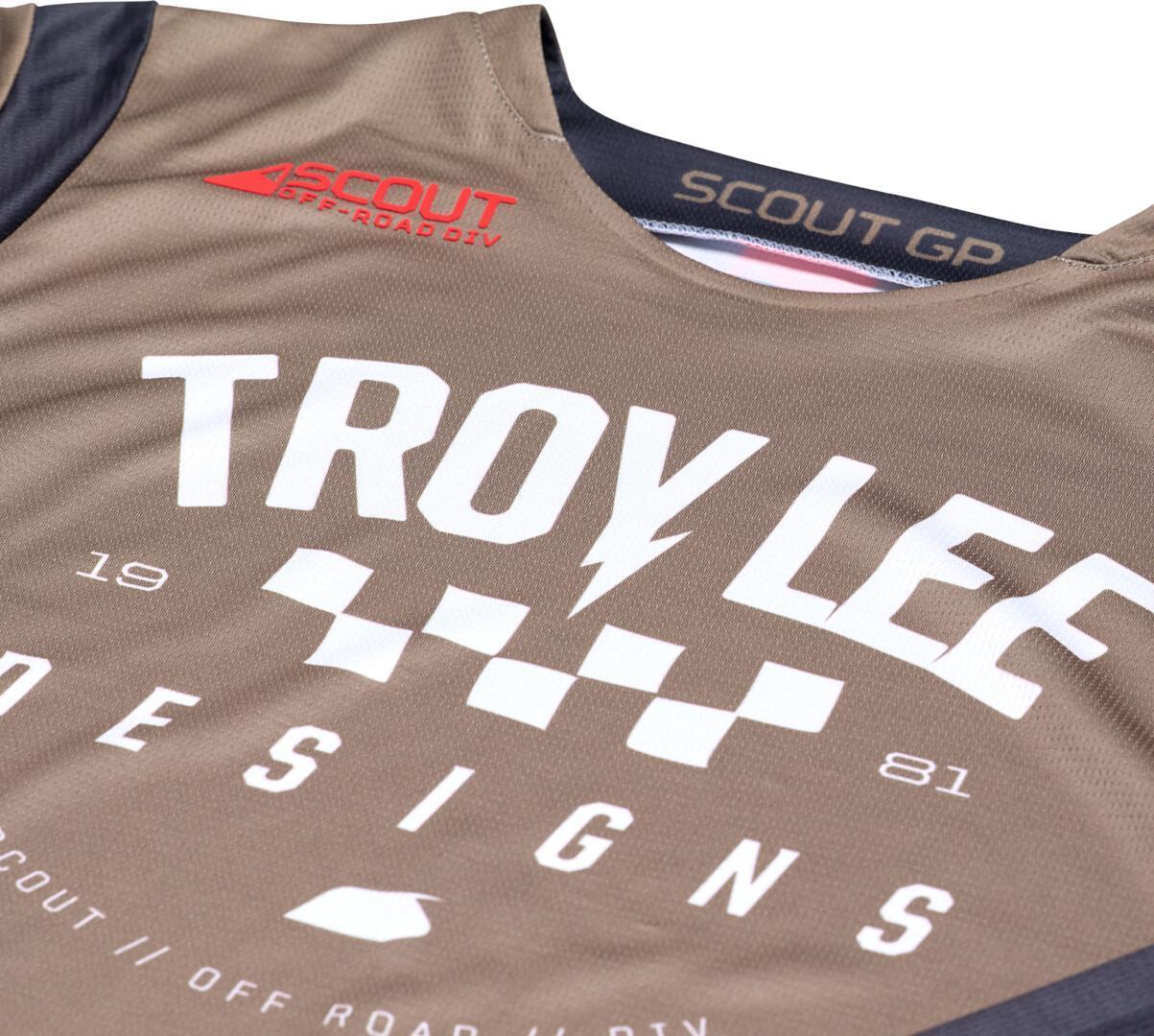 Troy Lee Designs Scout GP Ripper Maglia da motocross Kaki/grigio scuro XL Figura 4