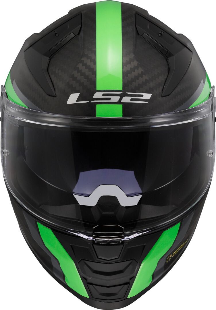 LS2 FF811 Vector II Carbon Grid Capacete Verde Neon L (59/60) Figura 7