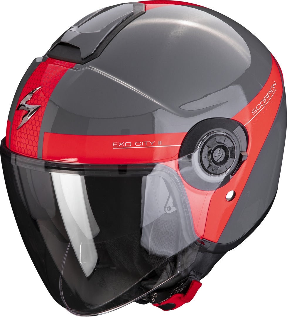 Scorpion Exo-City II Short Jethelm grau/rot L (58/59) Abbildung 1