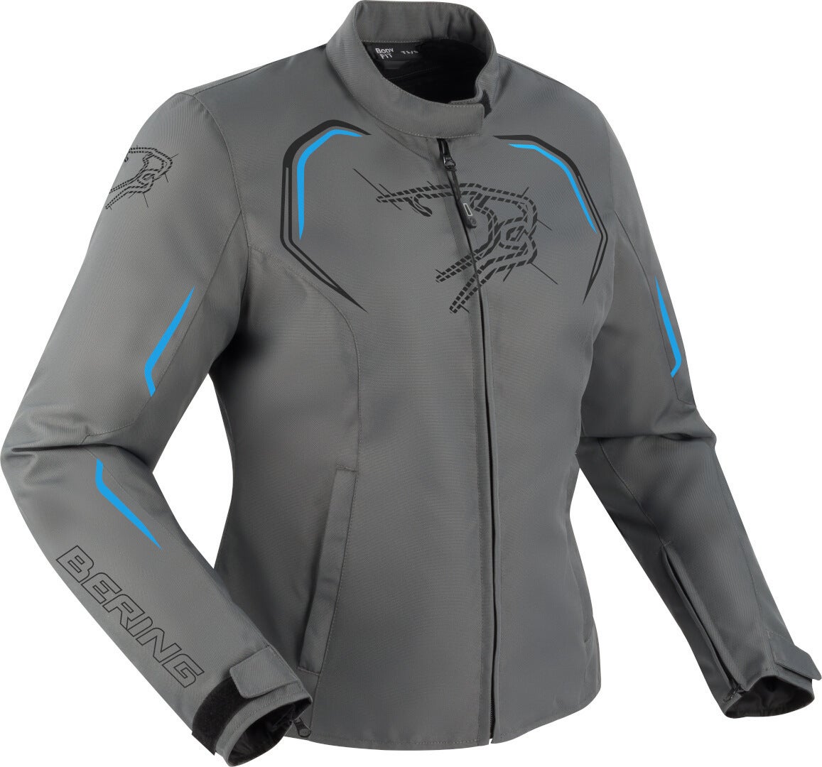Bering Dundy waterproof Ladies Motorcycle Textile Jacket grey/blue 48 Figure 1
