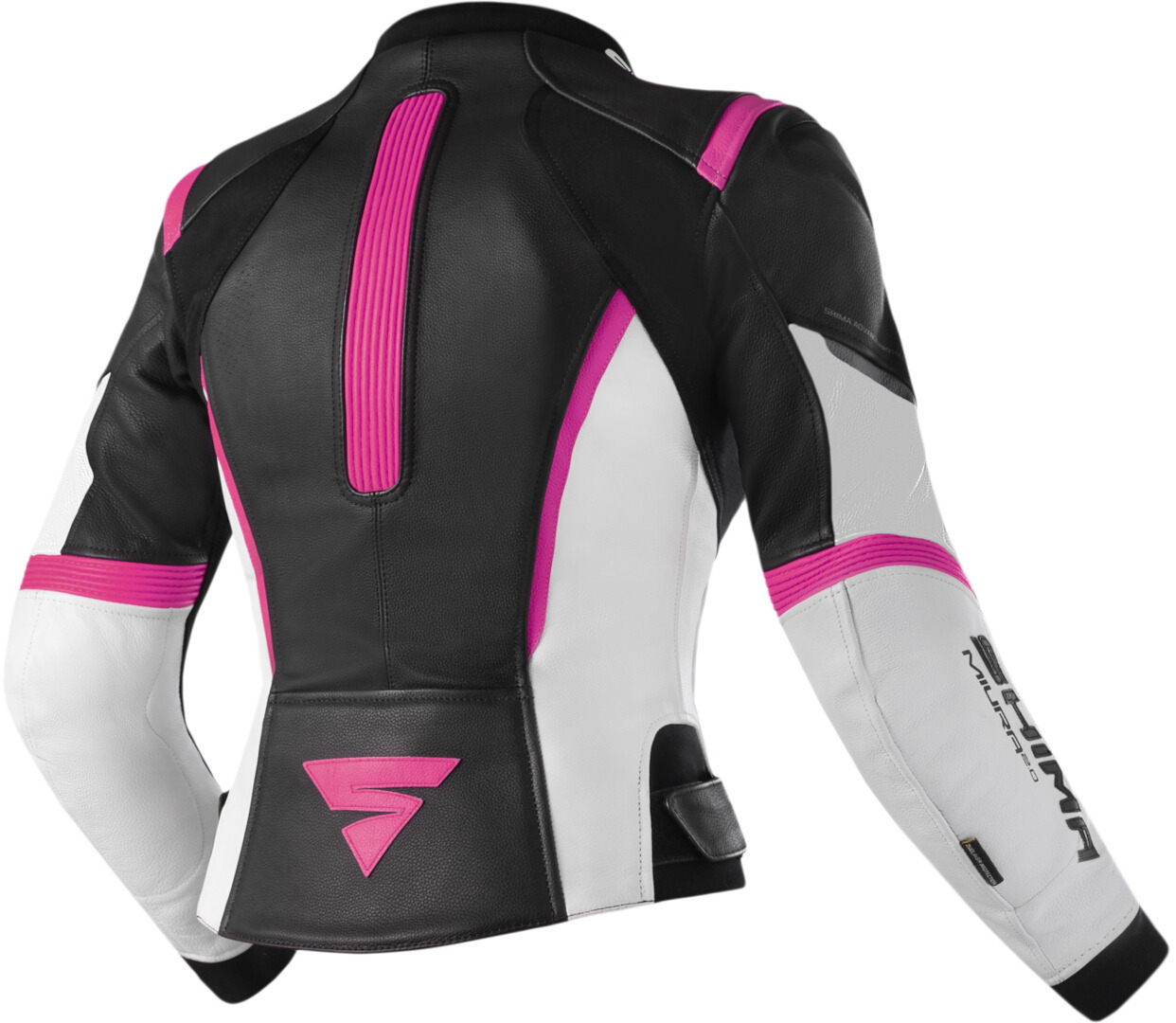 SHIMA Miura 2.0 Jachetă de piele pentru motociclete pentru doamne Negru/Alb/Roz 42 Figura 2