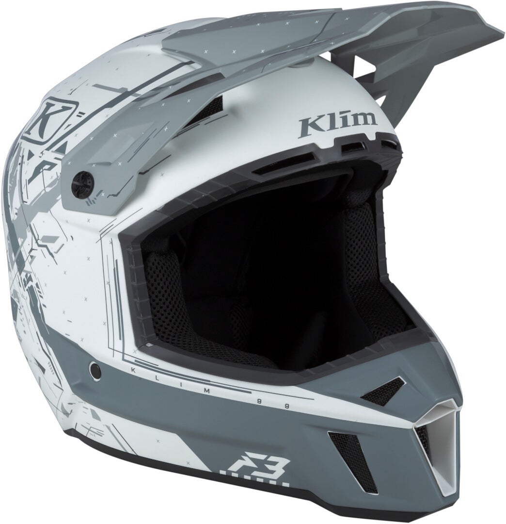 Klim F3 Recoil Motorcross helm wit/grijs XXL (62/63) Figuur 3