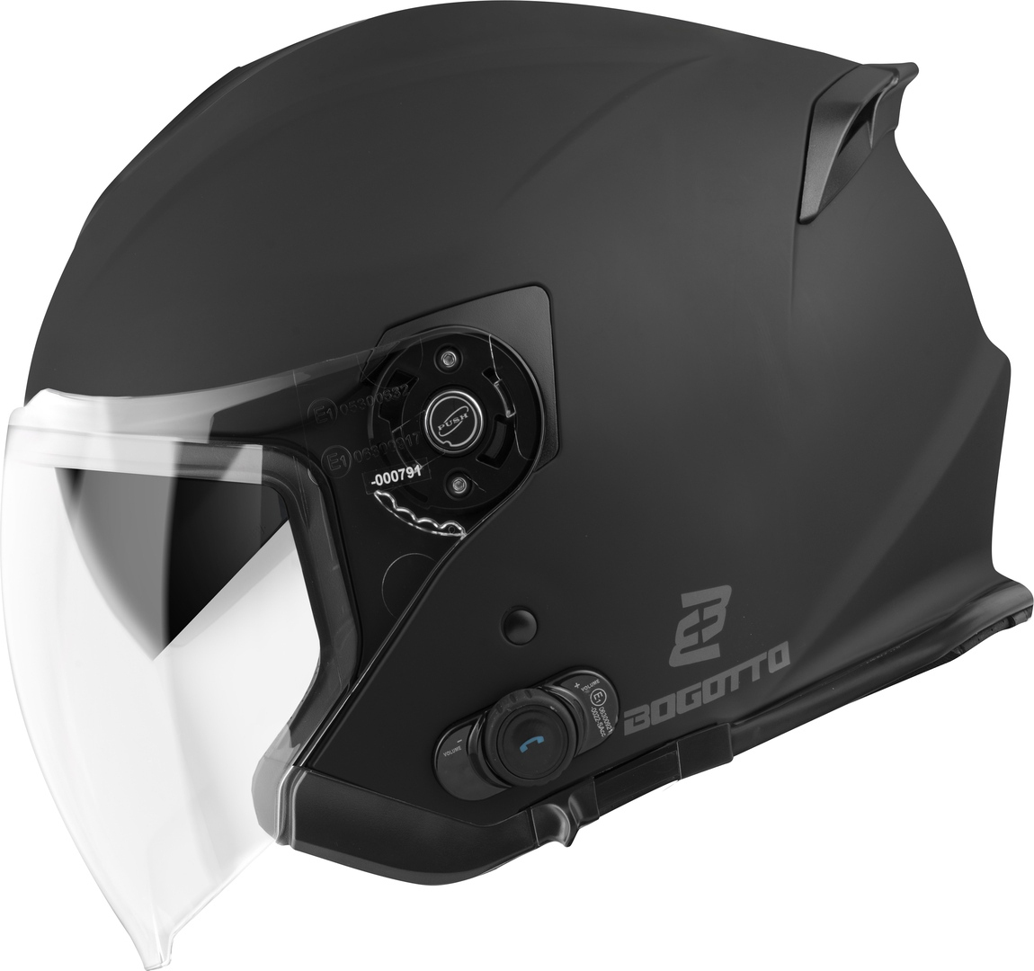 Bogotto H586 BT Solid Bluetooth Jethelm schwarz matt S Abbildung 3