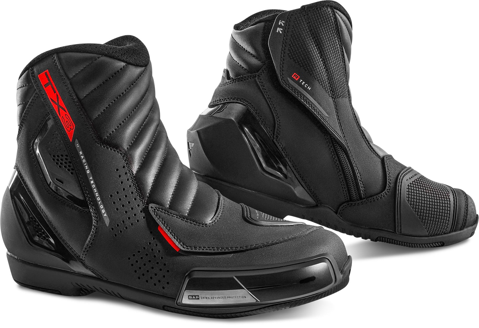 SHIMA TX-3 Motorcycle Boots black/red 42 Figure 1